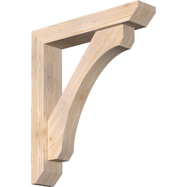 Ekena Millwork Legacy Slat Smooth Bracket w/ Offset Brace, Douglas Fir, 5 1/2"W x 28"D x 32"H BKT0604X28X32LEC06SDF - main